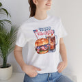 Happy 4th Of July Burger and Mug Graphic, Unisex Jersey Short Sleeve Tee