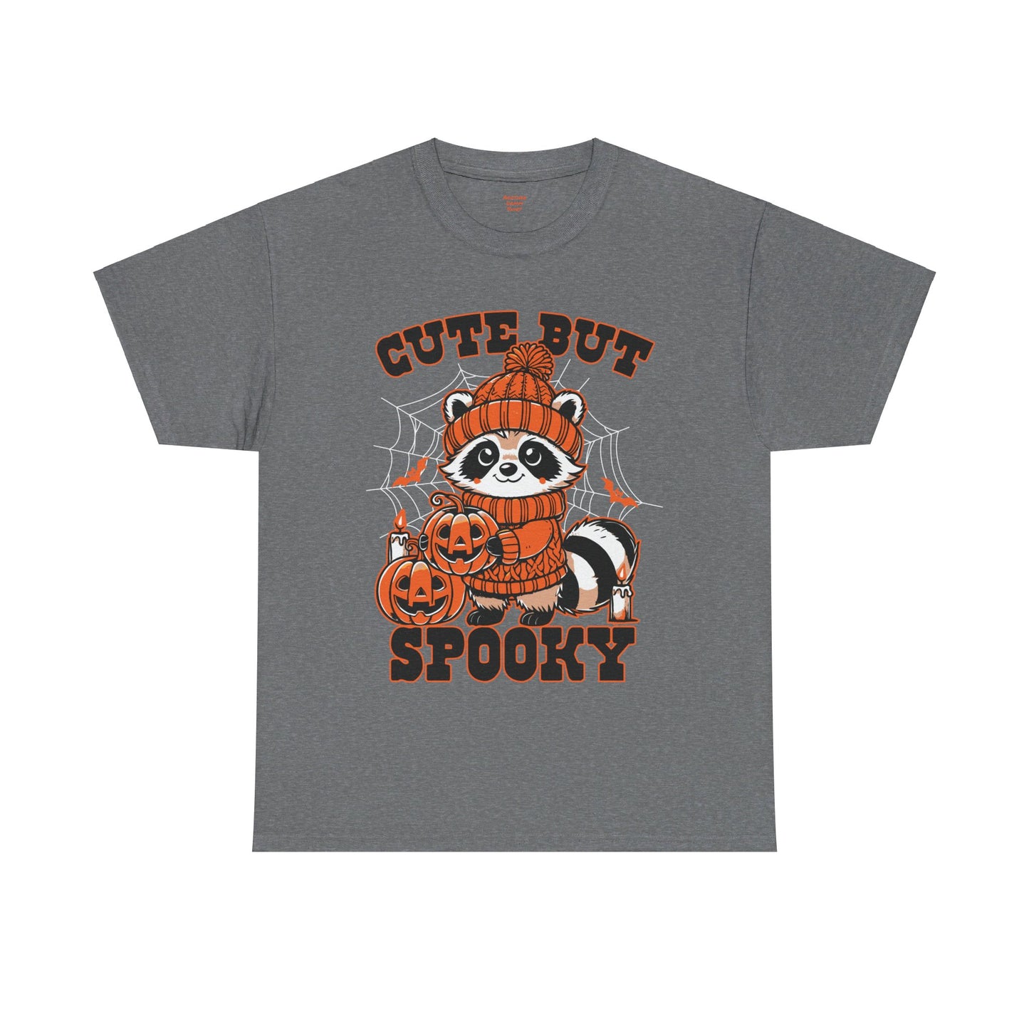 Cute But Spooky Halloween Raccoon! Graphic Unisex Heavy Cotton Tee