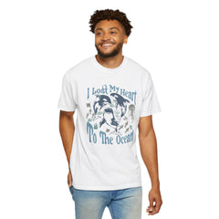 Sea Creatures, I Lost My Heart To The Ocean -  Graphic Unisex Garment-Dyed T-shirt