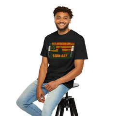 USS Wisconsin SSBN-827 Unisex T-Shirt - Military Vintage Style Tee