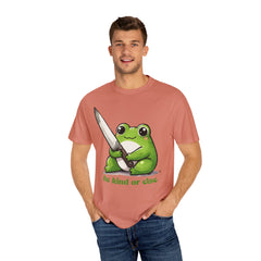 Retro Frog Graphic Shirt, 90s Cute Frog Tee, Nature Shirt, Knife wielding Frog Tee, Frog Lovers, Vintage Relaxed Fit T-shirt, gift for her