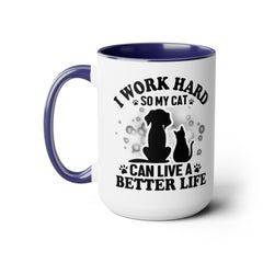Cat slave mug, funny cat mug, gift for cat lover, crazy cat lady gift, pet owner gift, kitten lover mug, cat gift, animal lover present