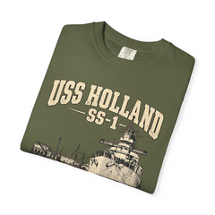 USS Holland SS-1 Submarine Vintage Graphic T-Shirt — Navy History Tee