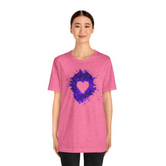 Galaxy Heart Tee — Purple or Green Splatter Heart T-Shirt