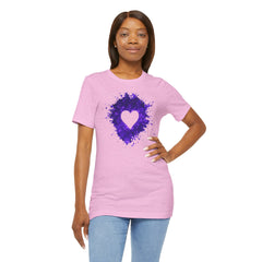 Galaxy Heart Tee — Purple or Green Splatter Heart T-Shirt