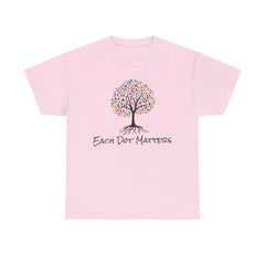 EACH DOT MATTERS Tree Unisex Heavy Cotton Tee / International Dot Day / Happy Dot Day / Teachers / Children / Elementary School