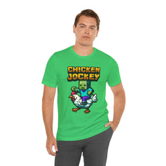 Video Game Chicken Jockey Tee - Unisex Short Sleeve T-Shirt