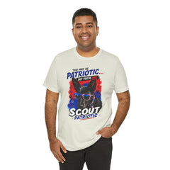 Personalized With Your Dogs Image and Name Patriotic Unisex Jersey Short Sleeve Tee