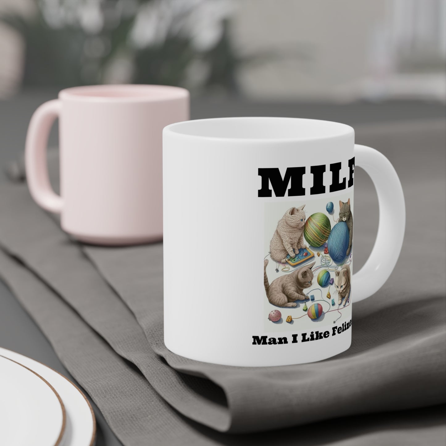 MILF Funny Cats, Ceramic Mug