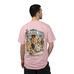 Lauren McGowan Front Logo Back Graphic Baldwin Harbor Animal Hospital "Who Let the Cats Out?" T Shirt