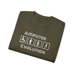 Amputee Evolution T-Shirt | Limb Loss Awareness Prosthetic Gift Unisex Tee