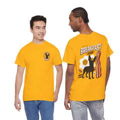 Breakfast Club Dog T‑Shirt — Retro Bacon & Eggs Graphic Tee
