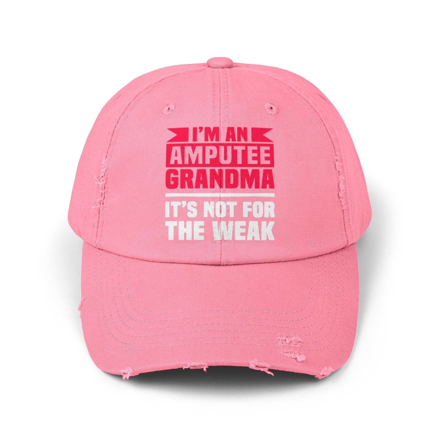 Amputee humor cap, distressed unisex hat, its not for the weak, amputee awareness gift, funny amputee gift, recovery encouragement gift