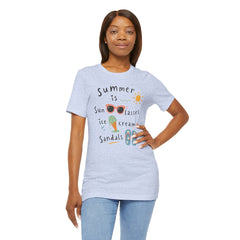 Summer Is — Graphic Tee (Sunglasses, Ice Cream & Sandals)