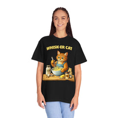 Whisker Cat Baking T-Shirt — Cute Cat Chef Graphic Tee