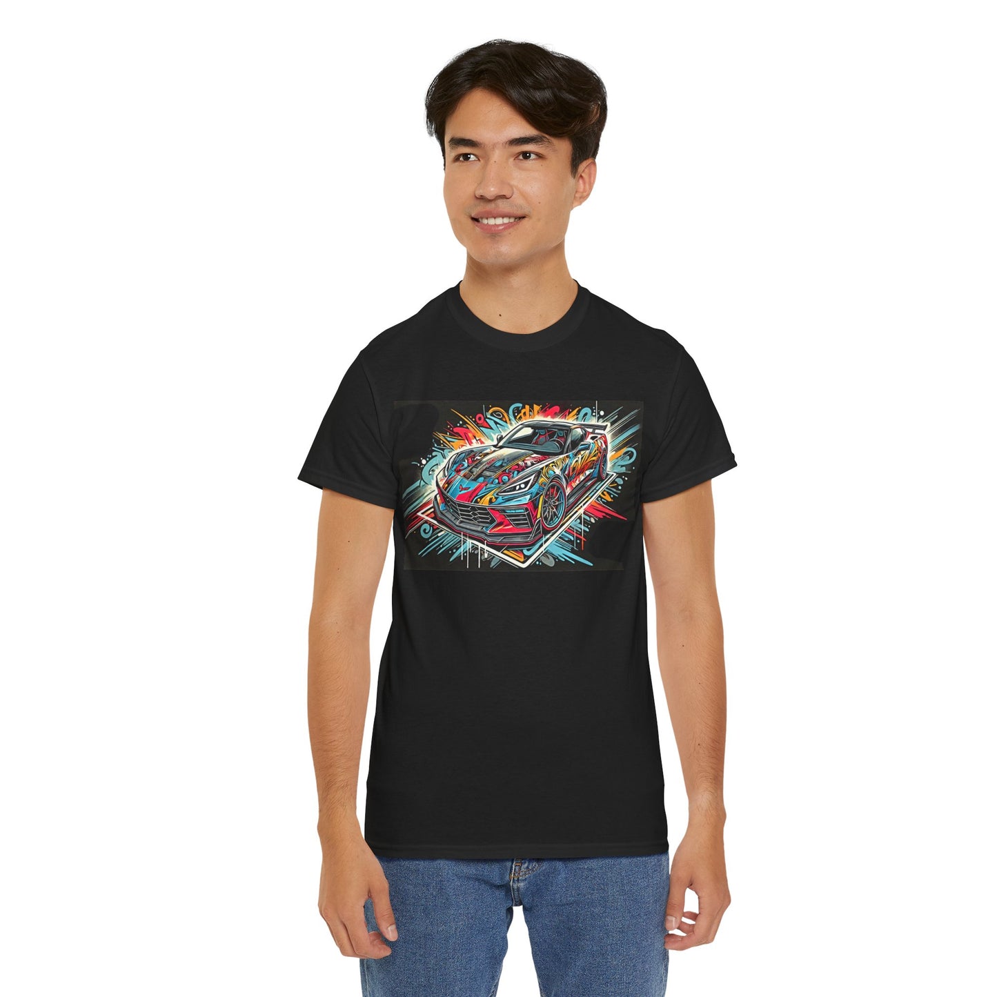 Graffiti Mania Chevy Corvette Stingray Graphic - Unisex Heavy Cotton Tee