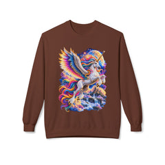 Whimsical Rainbow Winged Unicorn Sweatshirt
