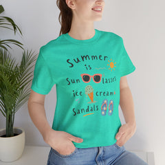 Summer Is — Graphic Tee (Sunglasses, Ice Cream & Sandals)