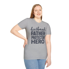Husband Father Protector Hero Unisex Softstyle T-Shirt