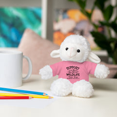 Stuffed Animals with T Shirt,Funny Quote,Support Wildlife Raise Boys,gift for him,gift for her,Birthday Gift,Everyday gift,animal lover gift