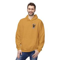 Breakfast Club Hoodie — Cute Black Dog, Bacon & Egg Graphic Pullover