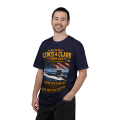 Lewis & Clark SSBN-644 Submarine T-Shirt — 'Ocean in View! O! The Joy.' Vintage Nautical Military Tee