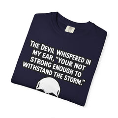 Funny Grammar Police - 'The Devil Whispered...' Skull Resilience Graphic Tee