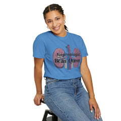 Nephrologist Bean Queen, Graphic Unisex Garment-Dyed T-shirt