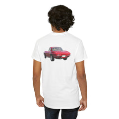 Red Corvette Summer Unisex Tee - I'm Vetted For Life Front and Back Image T Shirt