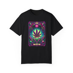 TAROT CARD WEED T Shirt, Vintage Style tee, Marijuana Leaf Graphic Tee, Weed Lover, Smoke Cannabis tee, Relaxed Fit tee, Stoner Lifestyle
