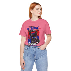 Personalized With Your Dogs Image and Name Patriotic Unisex Jersey Short Sleeve Tee