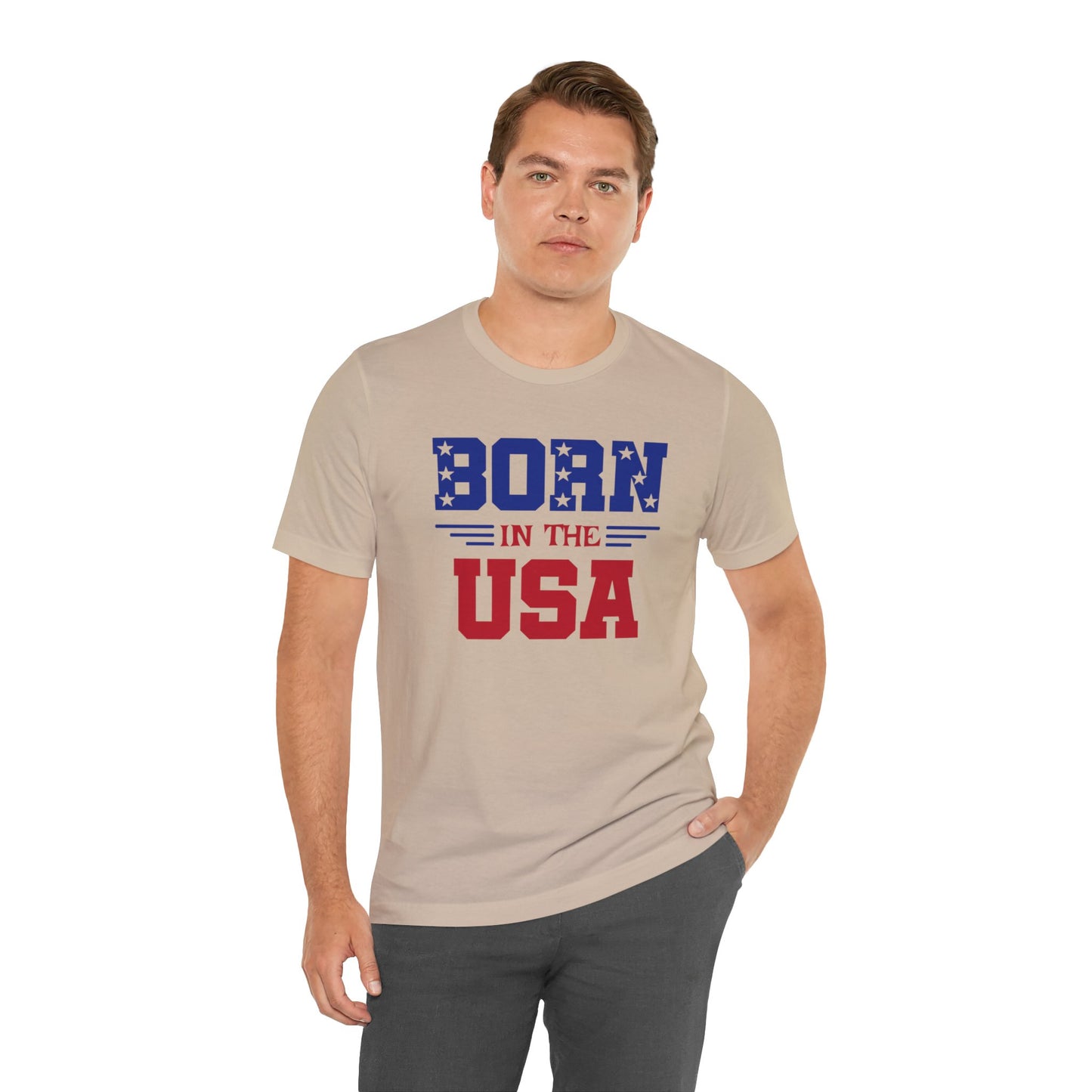 Born In The USA, Unisex Jersey Short Sleeve Tee