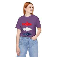 Patriotic Trout T-Shirt — Red White & Blue Fish Tee
