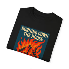 Funny I'm Not A Pyro I'm Just A Talking Head Music-Inspired Unisex T-Shirt - Burning Down the House Design
