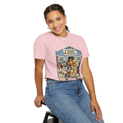 Front Graphic "Who Let the Dogs Out?" Baldwin Harbor Animal Hospital Cute Vet Clinic T Shirt
