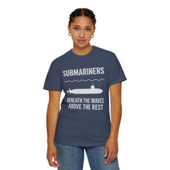 Submariners T‑Shirt — “Beneath the Waves Above the Rest” Navy Crew Tee