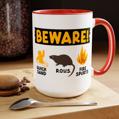 Funny Movie Mug, BEWARE! Quicksand R.O.U.S. Fire Spurts, Pop Culture, Princess Bride Mug, 80s Movie Classic, Unique Fan Gift, Cult Classic