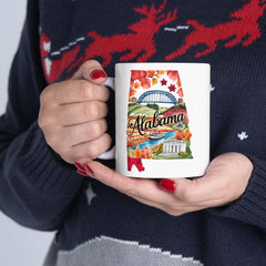 Alabama Watercolor State Mug – Travel Gift or Souvenir – 11oz or 15oz
