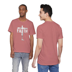 Faith Cross Prosthetic Leg T‑Shirt — Amputee Inspirational Christian Tee