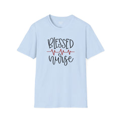 Blessed Nurse - Unisex Softstyle T-Shirt | Nurse Awareness, Medical Wear, Gift For Her, Scrubs Tee, Medical Staff Gift, Registered Nurse, RN