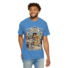 Pitbull Added "Who Let the Dogs Out?" Baldwin Harbor Animal Hospital Cute Vet Clinic T Shirt