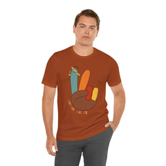 Thankful Teacher T‑Shirt – Hand Turkey Teacher Appreciation Tee