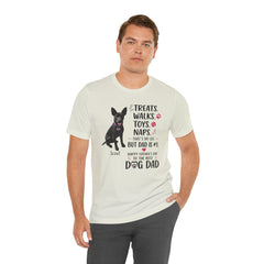Personalized Dog Dad T‑Shirt — "Treats. Walks. Toys. Naps." Father's Day Gift