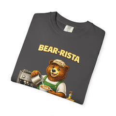 Bear‑Rista Coffee T‑Shirt — Cute Barista Bear Graphic Tee