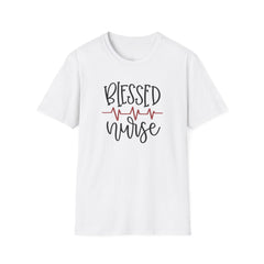 Blessed Nurse - Unisex Softstyle T-Shirt | Nurse Awareness, Medical Wear, Gift For Her, Scrubs Tee, Medical Staff Gift, Registered Nurse, RN