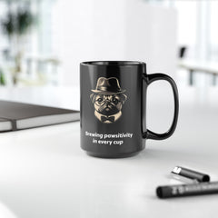 Pug Black Mug (11oz, 15oz), Brewing Pawsitivity In Every Cup