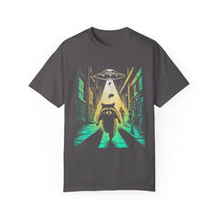 Raccoon UFO Funny Comfort Colors Graphic T-Shirt