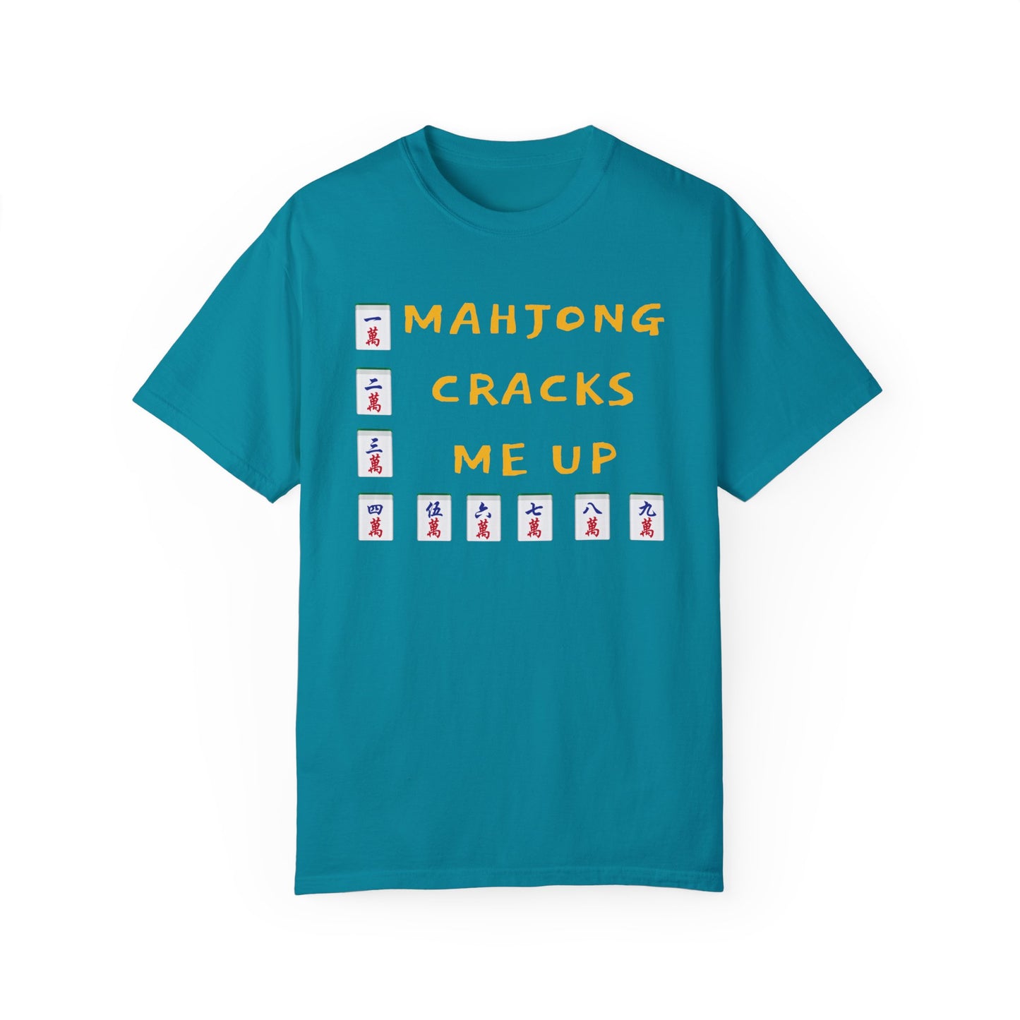 Mahjong Cracks Me Up, Comfort Colors 1717, Funny Graphic Tee, Unisex Garment-Dyed T-shirt, gift for mahjong player, mahjong lover gift, casual wear tee, humorous t-shirt, novelty mahjong shirt