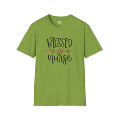 Blessed Nurse - Unisex Softstyle T-Shirt | Nurse Awareness, Medical Wear, Gift For Her, Scrubs Tee, Medical Staff Gift, Registered Nurse, RN
