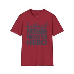 Husband Father Protector Hero Unisex Softstyle T-Shirt